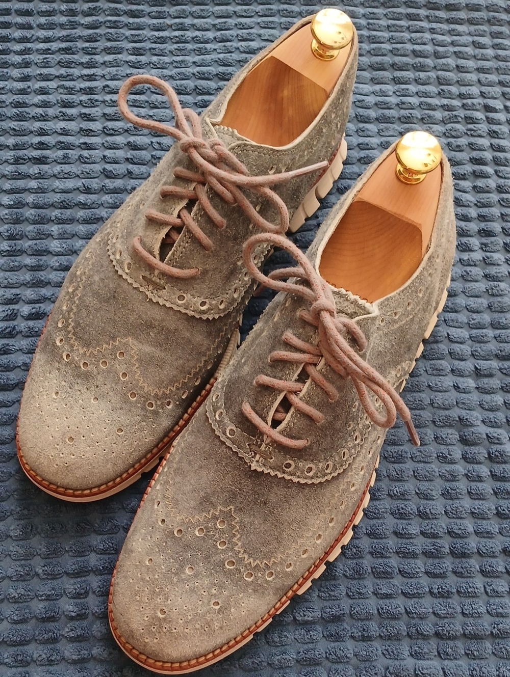 Cike Haan Men's Gray Suede Wingtip Brogue Sneakers 9M